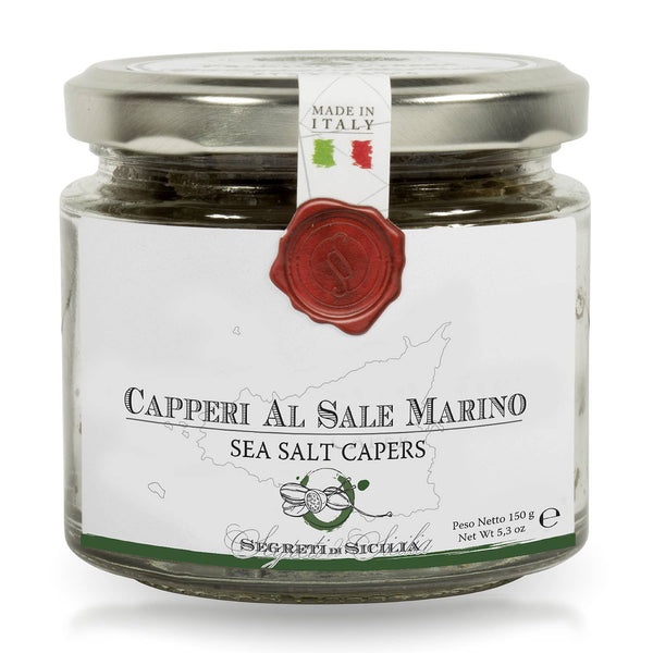 Mercato di Bellina - Gourmet Italian Capers in Sea Salt - Capers Non Pareil: 5.3 oz (150g)