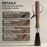 Kaffe - Kaffe 8" Coffee Cleaning Brush – Premium Wood & Boar Bristle