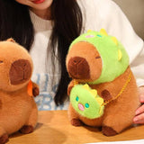 Showcase - Capybara 9" Kawaii Matching Dinosaur Hat & Purse Plush Toy (1pc)
