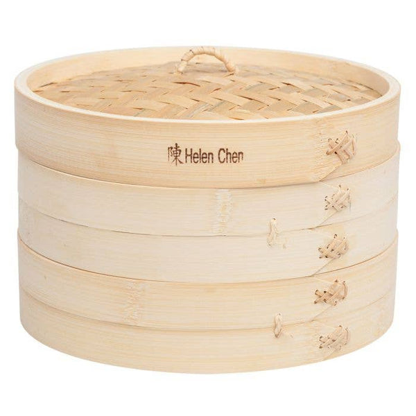 HIC - Harold Import Co. - Helen's Asian Kitchen Bamboo Steamer With Lid, 10in