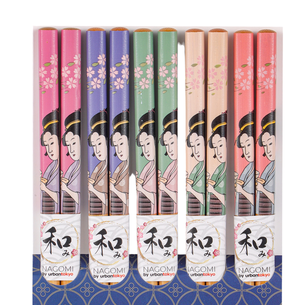 Urban Tokyo - 5 Piece Chopsticks Set Cherry Geishas (20/200)