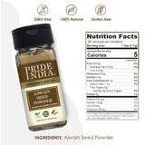 PRIDE INDIA BRANDS - Pride of India – Ajwain Seed Powder – Gourmet Indian Spice: 2.10 oz