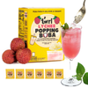 Twrl Milk Tea - Lychee Popping Boba Toppings 6 Pack - Dye-Free, Gluten-Free