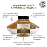 PRIDE INDIA BRANDS - Pride of India – Ajwain Seed Powder – Gourmet Indian Spice: 2.10 oz