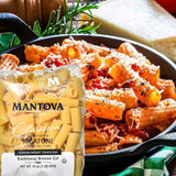 Fine Italian Food - Mantova Bronze Cut Rigatoni Pasta, 1 lb.