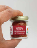 Pure Indian Foods - Ghost Pepper (Smoked Bhut Jolokia), Certified Organic: 1.9 oz Glass Bottle / Ground