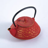 Urban Tokyo - Red Ginko Design 28oz Cast Iron Tea Pot (1/8)