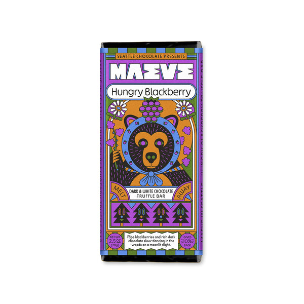 Seattle Chocolate Presents Maeve - Hungry Blackberry Truffle Bar