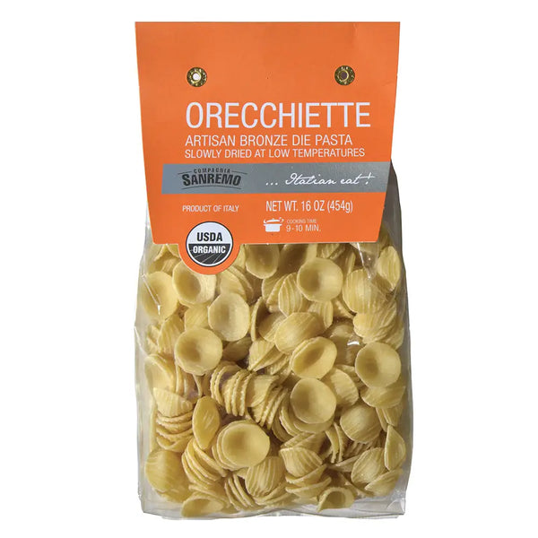Fine Italian Food - Co. Sanremo Organic Artisan Orecchiette Pasta, 1 lb.