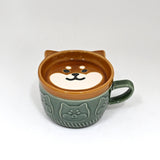 Urban Tokyo - Shiba Inu Design 7oz Coffee Mug With Saucer Lid 3"H (6/36)
