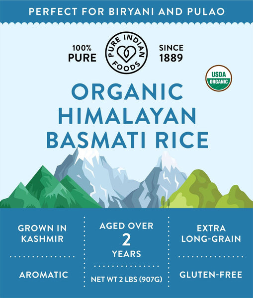 Pure Indian Foods - Himalayan Basmati Rice Aged 2 Years, Certified Organic - 2 l