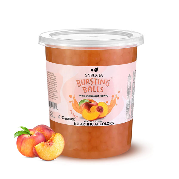 Syruvia - 2 LB Peach Flavored Popping Boba