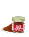 Pure Indian Foods - Ghost Pepper (Smoked Bhut Jolokia), Certified Organic: 1.9 oz Glass Bottle / Ground