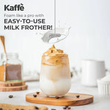 Kaffe - Kaffe Handheld Milk Frother with Stand: Black