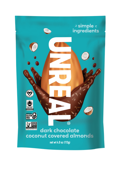 UNREAL - Dark Chocolate Coconut Covered Almonds - 6 bags