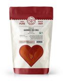 Pure Indian Foods - Kashmiri Chili Pepper Ground (Mild), Certified Organic: 2.3 oz Glass Bottle