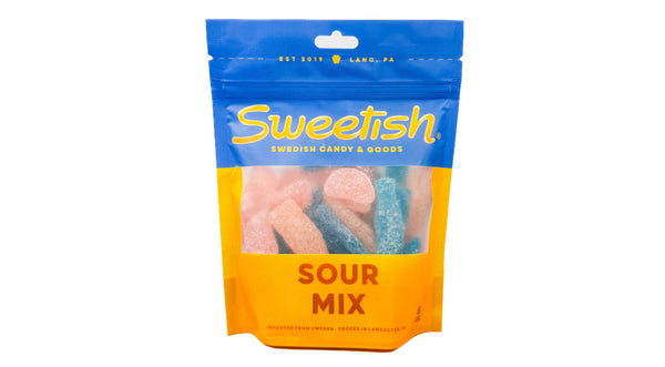 Sweetish- Swedish Candy Wholesale - Sweetish Signature Sour Mix 1/2lb Bag (12-Pack)