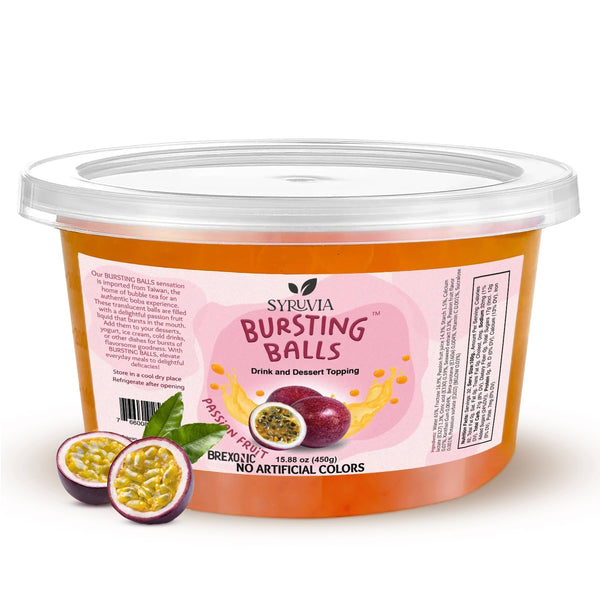 Syruvia - 1 LB Passion Fruit Flavored Popping Boba
