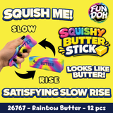 Novelty Brands - Fun Doh Rainbow Butter Slow Rise Squishy - 12/Display: Wholesale Price