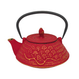 Urban Tokyo - Red Ginko Design 28oz Cast Iron Tea Pot (1/8)