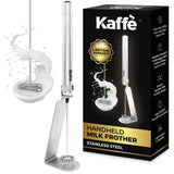 Kaffe - Kaffe Handheld Milk Frother with Stand: Black