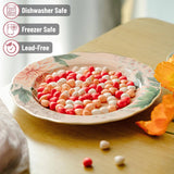 Brew To A Tea - BTaT Floral Porcelain Dessert Plates Set of 6, 8 Inch