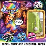 Novelty Brands - Fun Doh Dumpling Light-Up Click Fidget Keychain- 12/Display : Wholesale Price