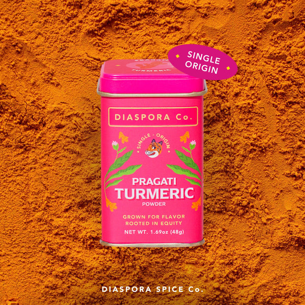 Diaspora Spice Co. - Pragati Turmeric (Powder) - Single-Origin Spice: 48g Everyday Tin