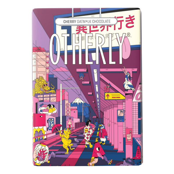 OTHERLY: OATM*LK CHOCOLATE [No duties when shipping to US!] - Cherry Oatm*lk Chocolate Bar 120g | Vegan | Creamy
