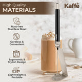 Kaffe - Kaffe Handheld Milk Frother with Stand: Stainless Steel