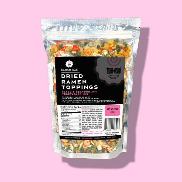 Ramen Bae - Classic Seafood and Vegetables Dried Toppings Mix - 14 oz ba