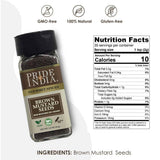 PRIDE INDIA BRANDS - Brown Mustard Seed Whole – Gourmet Indian Spice: 3.0 oz