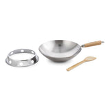 HIC - Harold Import Co. - Helen's Asian Kitchen Carbon Steel Round Bottom Wok Set