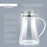 Teabloom - Teabloom Milano Elegant OneTouch Insulated Glass Tea Steeper