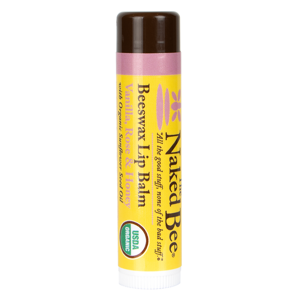 The Naked Bee - Vanilla, Rose & Honey USDA Organic Lip Balm