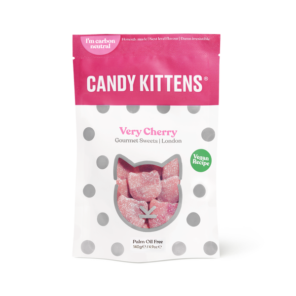Belgium's Chocolate Source - Candy Kittens Very Cherry, 140g. / 4.9 oz. Pouches cs 10