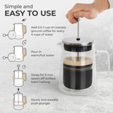 Kaffe - Kaffe French Press Coffee Maker. Double-Wall Glass (0.8L)