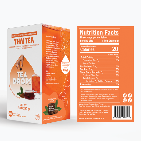 Tea Drops - (Case of 6) 10ct Thai Tea Box