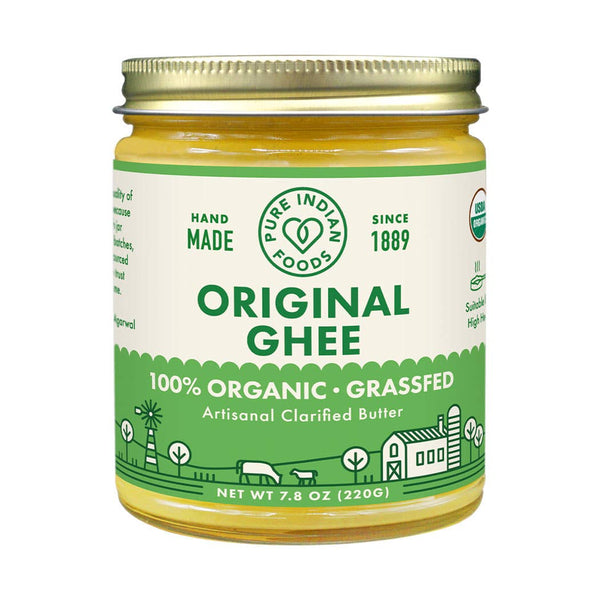 Pure Indian Foods - Original Ghee, Grassfed and Certified Organic: 7.8 oz (220g)