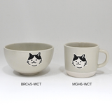 Urban Tokyo - Cat Design 4.5"Dia Porcelain Rice Bowl White (6/48)