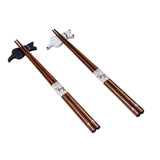 Urban Tokyo - Black White Cat 2 Pair Wooden Chopsticks and Chopsticks Rests Gift Set (1/80)