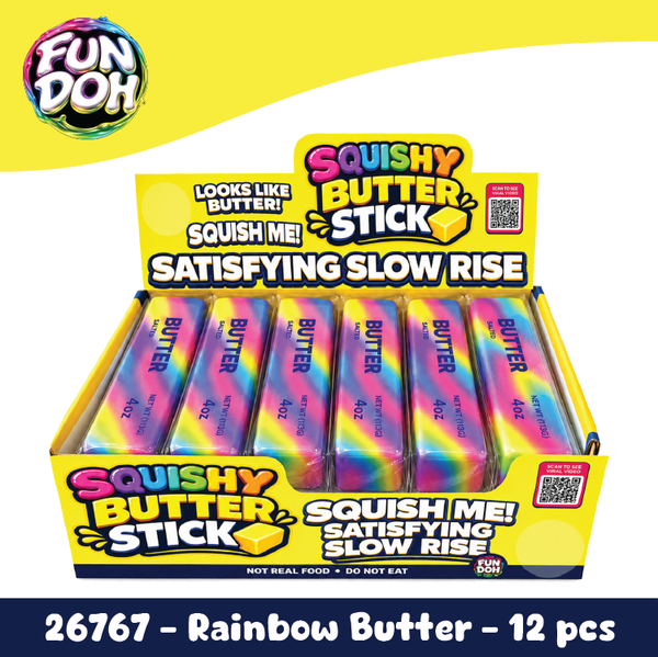 Novelty Brands - Fun Doh Rainbow Butter Slow Rise Squishy - 12/Display: Wholesale Price
