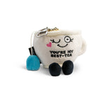 Punchkins - You're My Best Tea Plush Bag Charm  Soft Cuddly Toy Funny