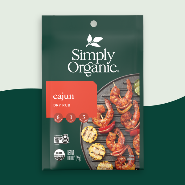 Simply Organic - Cajun Dry Rub, Certified Organic, Kosher, Gluten Free