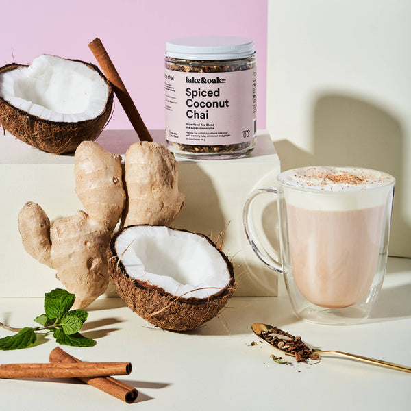 Lake & Oak Tea Co. - Spiced Coconut Chai - Superfood Tea Blend: Retail Jar
