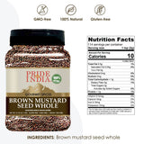 PRIDE INDIA BRANDS - Brown Mustard Seed Whole – Gourmet Indian Spice: 3.0 oz