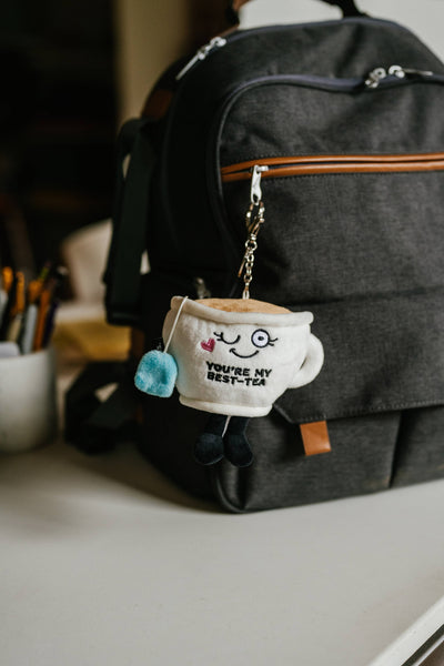 Punchkins - You're My Best Tea Plush Bag Charm  Soft Cuddly Toy Funny