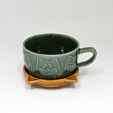 Urban Tokyo - Shiba Inu Design 7oz Coffee Mug With Saucer Lid 3"H (6/36)