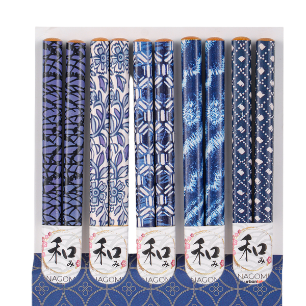 Urban Tokyo - 5 Piece Chopsticks Set Japan Motif Indigo (20/200)