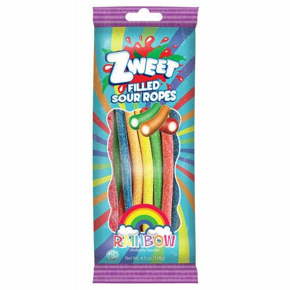 Galil Brands - Sour Rainbow Ropes Filled | Zweet | Go-Pack | 4.5 oz